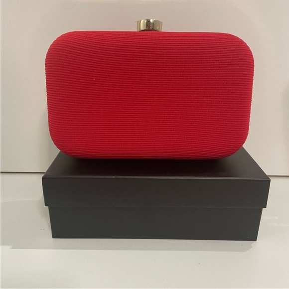 Giorgio Armani Red Clutch with Gold Logo - Picture 2 of 12